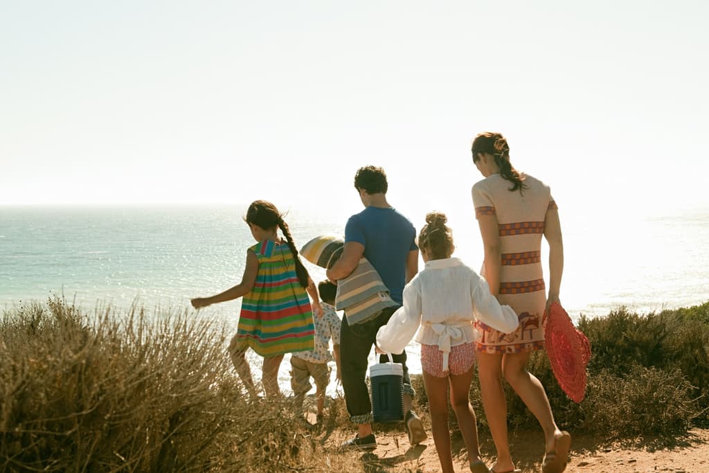 Family at the beach