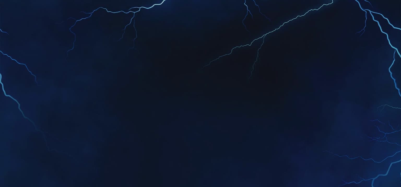 Lightning streaking across a dark night sky